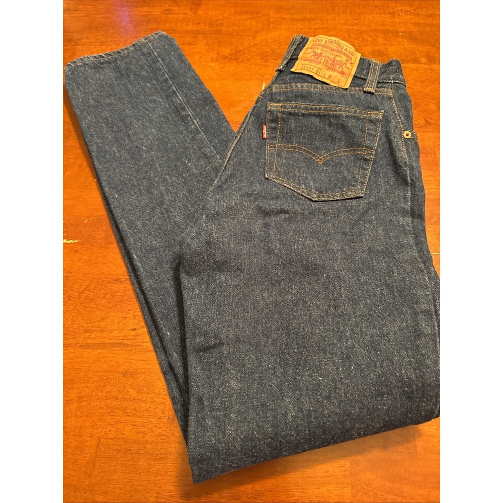 Vtg 1980s USA Women's Levi's 501 High Waist Straight Jeans sz 5 (24x32")